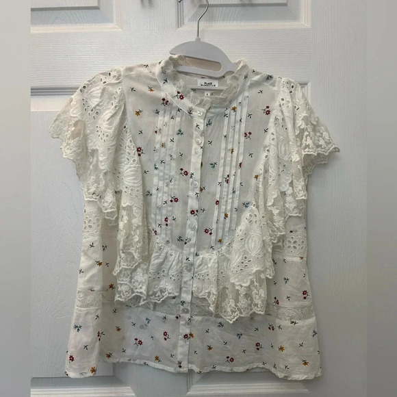 New - Place Nationale ruffled top - Picture 1 of 5